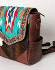 ADBG845C American Darling Saddle Blanket Hair On Genuine Leather Women Bag Western Handbag Purse