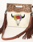 American Darling Clutch Hand Tooled Hair on Genuine Leather Western Women Bag Handbag Purse | Purses for Cute