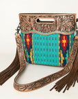 American Darling Clutch Hand Tooled Hair on Genuine Leather Western Women Bag Handbag Purse | Purses for Cute