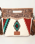 American Darling Clutch Hand Tooled Hair on Genuine Leather Western Women Bag Handbag Purse | Purses for Cute