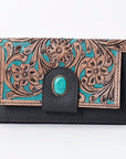 OHLAY WALLET Hand Tooled Genuine Leather women bag western handbag purse