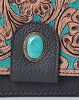 OHLAY WALLET Hand Tooled Genuine Leather women bag western handbag purse