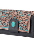 OHLAY WALLET Hand Tooled Genuine Leather women bag western handbag purse