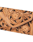 OHLAY WALLET Hand Tooled Genuine Leather women bag western handbag purse