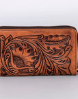 OHLAY WALLET Hand Tooled Genuine Leather women bag western handbag purse