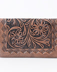OHLAY WALLET Hand Tooled Genuine Leather women bag western handbag purse
