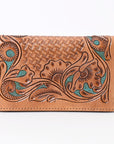 OHLAY WALLET Hand Tooled Genuine Leather women bag western handbag purse