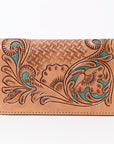 OHLAY WALLET Hand Tooled Genuine Leather women bag western handbag purse