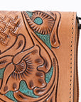 OHLAY WALLET Hand Tooled Genuine Leather women bag western handbag purse