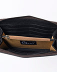 OHLAY WALLET Hand Tooled Genuine Leather women bag western handbag purse