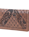 OHLAY WALLET Hand Tooled Genuine Leather women bag western handbag purse