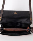 OHLAY WALLET Hand Tooled Hair-on Genuine Leather women bag western handbag purse