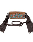 OHLAY WALLET Hand Tooled Hair-on Genuine Leather women bag western handbag purse
