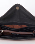 OHLAY WALLET Hand Tooled Hair-on Genuine Leather women bag western handbag purse