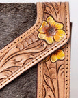 OHLAY WALLET Hand Tooled Hair-on Genuine Leather women bag western handbag purse