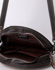 OHLAY KBG148 Canteen Hand Tooled Hair-On Genuine Leather women bag western handbag purse