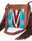 American Darling Signature Crossbody Hand Tooled Saddle Blanket Genuine Leather Women Bag Western Handbag Purse