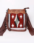 American Darling Signature Crossbody Hand Tooled Saddle Blanket Genuine Leather Women Bag Western Handbag Purse