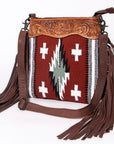 American Darling Signature Crossbody Hand Tooled Saddle Blanket Genuine Leather Women Bag Western Handbag Purse