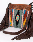 American Darling Signature Crossbody Hand Tooled Saddle Blanket Genuine Leather Women Bag Western Handbag Purse