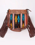 American Darling Signature Crossbody Hand Tooled Saddle Blanket Genuine Leather Women Bag Western Handbag Purse