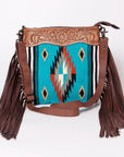 American Darling Signature Crossbody Hand Tooled Saddle Blanket Genuine Leather Women Bag Western Handbag Purse