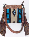 American Darling Signature Crossbody Hand Tooled Saddle Blanket Genuine Leather Women Bag Western Handbag Purse