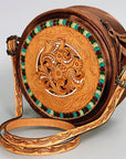 American Darling Hand Tooled Genuine Leather Women Bag Western Handbag Purse