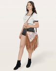 American Darling Hair On Genuine Leather Women Bag Western Handbag Purse