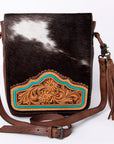 ADBG939 American Darling Hand Tooled Hair On Genuine Leather Women Bag Western Handbag Purse