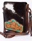ADBG939 American Darling Hand Tooled Hair On Genuine Leather Women Bag Western Handbag Purse
