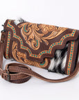 American Darling Hand Tooled Genuine Leather Women Bag Western Handbag Purse