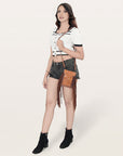 American Darling Hair On Genuine Leather Women Bag Western Handbag Purse