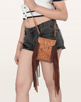 American Darling Hair On Genuine Leather Women Bag Western Handbag Purse