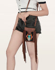 American Darling Hair On Genuine Leather Women Bag Western Handbag Purse