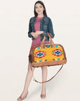 American Darling Saddle Blanket Hair On Genuine Leather Women Bag Western Handbag Purse