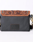 Ohlay Bags KBK113 Clutch Hand Tooled Hair-On Genuine Leather Women Bag Western Handbag Purse