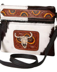 Ohlay Bags KBK114 Clutch Hand Tooled Hair-On Genuine Leather Women Bag Western Handbag Purse