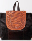 OHLAY KBK125 Backpack Hand Tooled Hair-On Genuine Leather women bag western handbag purse