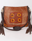 OHLAY KBK126 HOBO Hand Tooled Hair-on Genuine Leather women bag western handbag purse