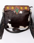 Ohlay Bags KBA101 Cross Body I Hand Tooled Hair-On Genuine Leather Women Bag Western Handbag Purse