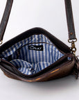 KBA102 Ohlay Western Genuine Hair-On Leather Hand Tooled Women Crossbody Bags