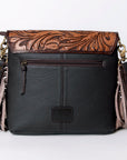 OHLAY MESSENGER Hand Tooled Hair-on Genuine Leather women bag western handbag purse
