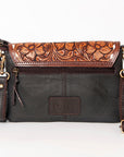 Ohlay Bags KBA108 Envelope Hand Tooled Hair-On Genuine Leather Women Bag Western Handbag Purse