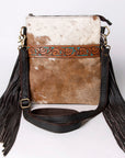Ohlay Bags KBA109 Cross Body I Hand Tooled Hair-On Genuine Leather Women Bag Western Handbag Purse