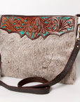 Ohlay Bags KBA112 Cross Body I Hand Tooled Hair-On Genuine Leather Women Bag Western Handbag Purse