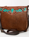 Ohlay Bags KBA113 Cross Body I Hand Tooled Hair-On Genuine Leather Women Bag Western Handbag Purse