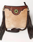 Ohlay Bags KBA114 Cross Body I Hand Tooled Hair-On Genuine Leather Women Bag Western Handbag Purse