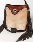 Ohlay Bags KBA114 Cross Body I Hand Tooled Hair-On Genuine Leather Women Bag Western Handbag Purse