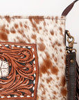 Ohlay Bags KBA124 Cross Body I Hand Tooled Hair-On Genuine Leather Women Bag Western Handbag Purse